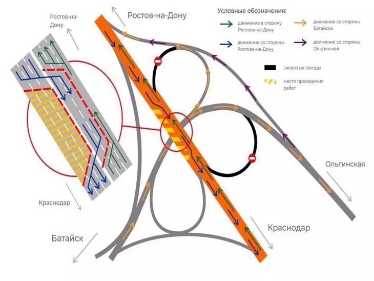 На участке дороги в Ростовской области